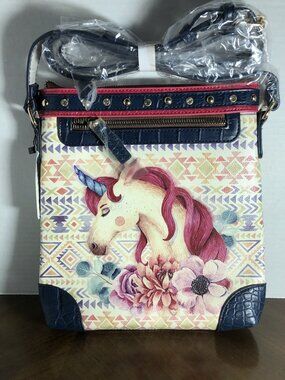 Brentano Eppie Unicorn Purse 10.5” x 9.5”